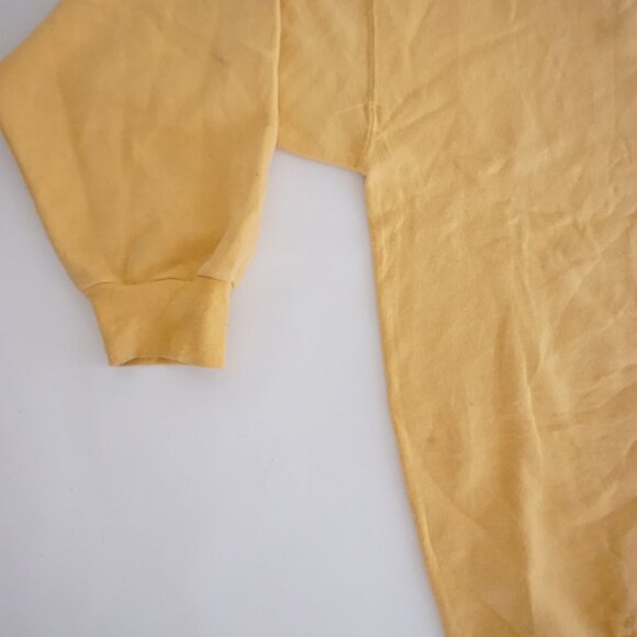 Vintage Day Breeze Yellow Countryside Graphic Cat Flowers Sweatshirt Cabin 2X - Picture 5 of 10